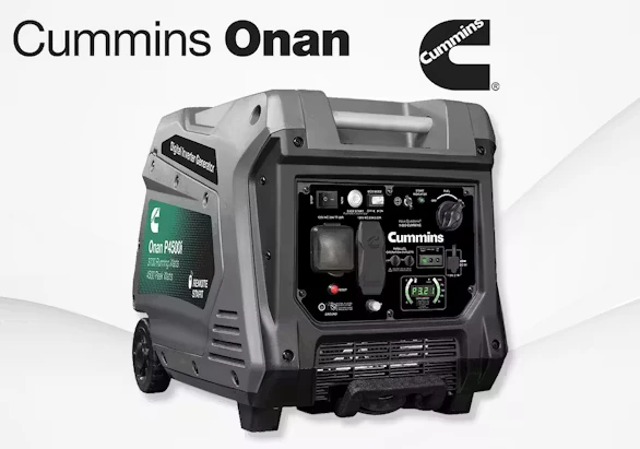 Portable RV generator providing backup power at campground