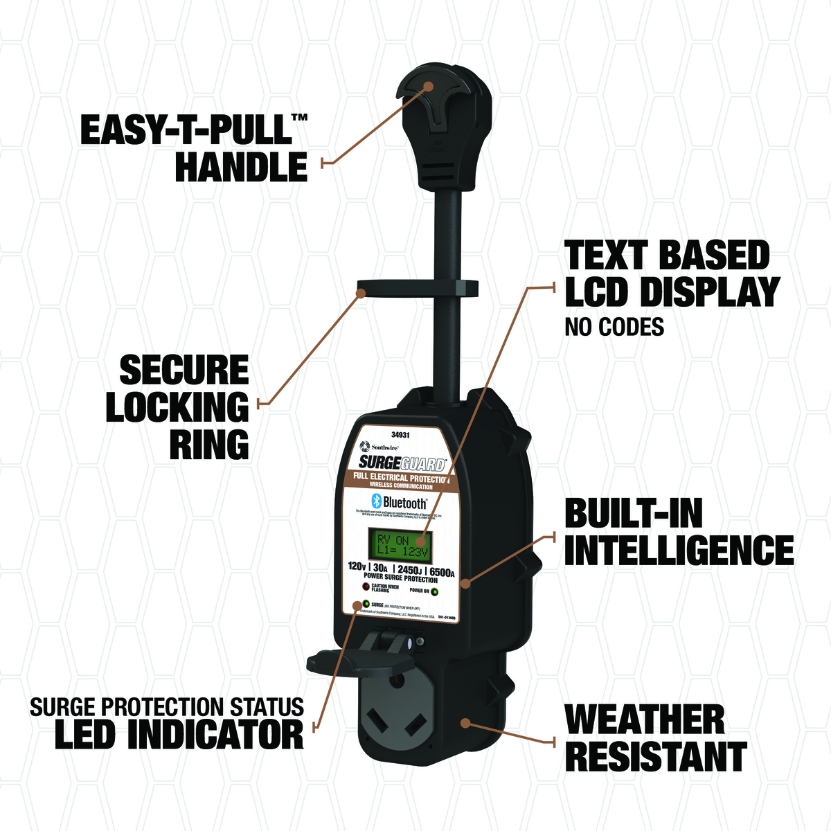 Southwire Surge Guard 34931 30 Amp Full Protection Portable RV Surge Protector with Optional Wireless Communication - Image 3