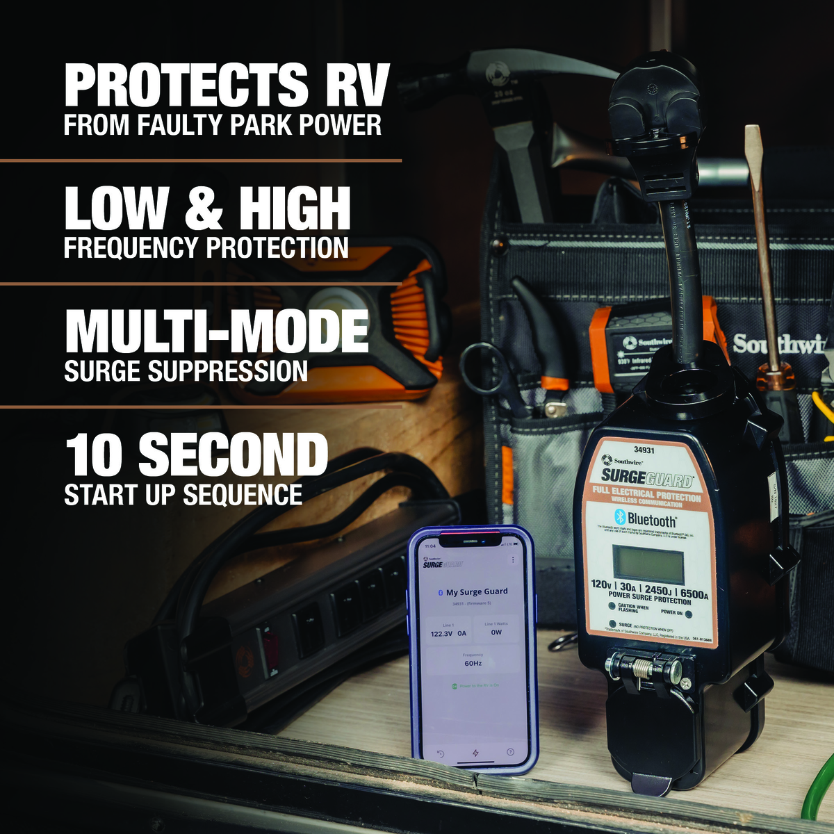 Southwire Surge Guard 34931 30 Amp Full Protection Portable RV Surge Protector with Optional Wireless Communication - Image 4