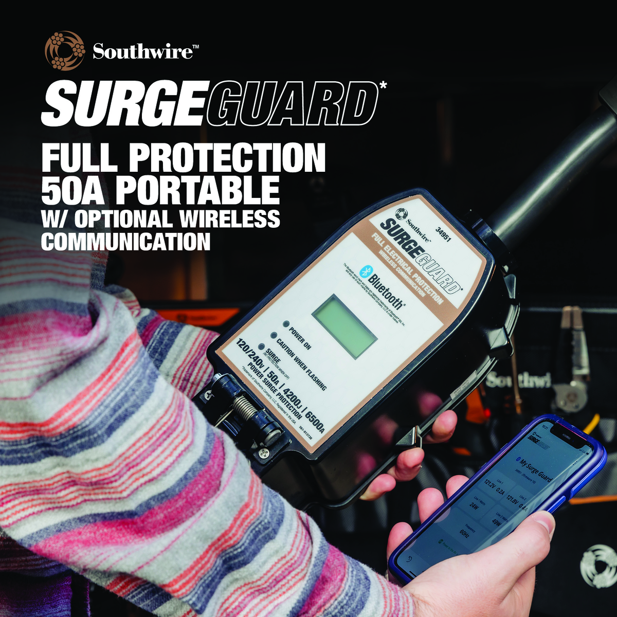 Southwire Surge Guard 34951 50 Amp Portable RV Surge Protector with Optional Wireless Communication - Image 2